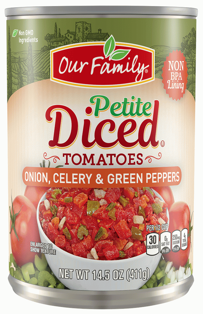 Our Family  petite diced tomatoes with onion, celery & pepper Full-Size Picture